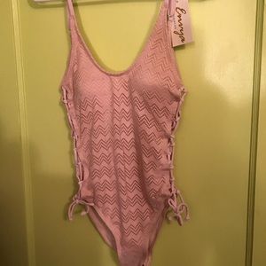 Lace sides one piece
